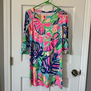 Lilly Pulitzer UPF 50+ Sophie dress multi exotic garden print, size small